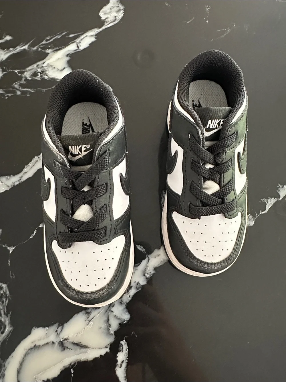 Nike Kids Black and White Low-Top Sneakers